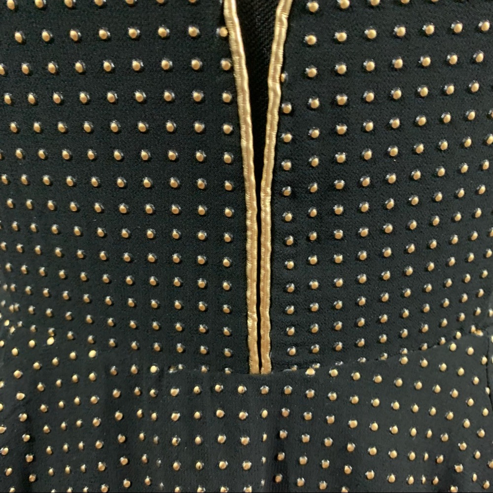 NWT | Express | Black Sleeveless Dress w/ Gold studs dress | Sz 0 - Picture 9 of 16